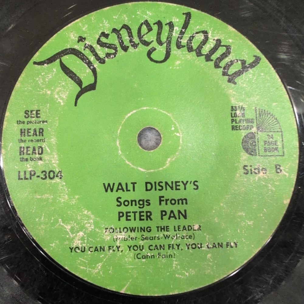 Disneyland Records Snow White and Peter Pan 33 1/3 RPM Vinyl Lot of 2 - Picture 5 of 6